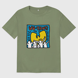 Футболка оверсайз мужская Wu-Tang People, цвет: авокадо