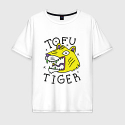 Мужская футболка оверсайз Tofu Tiger Тигр Сыр Тофу