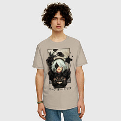 Футболка оверсайз мужская Nier, цвет: миндальный — фото 2