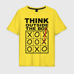 Мужская футболка оверсайз THINK OUTSIDE THE BOX