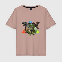 Футболка оверсайз мужская ARK Survive, цвет: пыльно-розовый