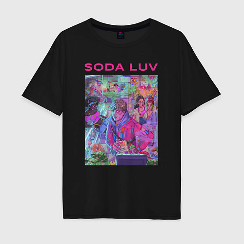 Мужская футболка оверсайз SODA LUV / Черный – фото 1