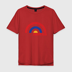 Футболка оверсайз мужская Армения Armenia, цвет: красный