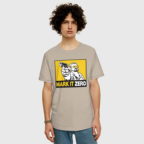 Мужская футболка оверсайз Mark It Zero Большой Лебовски / Миндальный – фото 3