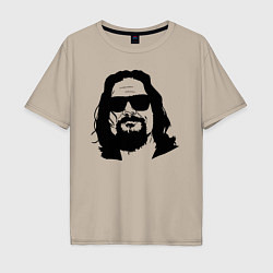 Футболка оверсайз мужская Большой Лебовски Big Lebowski, цвет: миндальный