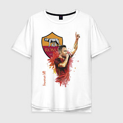 Футболка оверсайз мужская Francesco Totti - Roma - Italy, цвет: белый