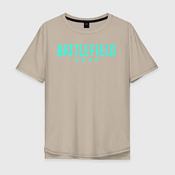 Футболка оверсайз мужская Battlefield 2042 logo, цвет: миндальный
