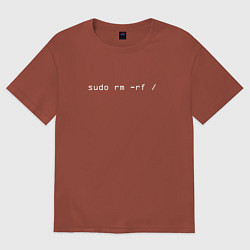 Футболка оверсайз мужская Sudo, цвет: кирпичный