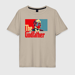 Футболка оверсайз мужская Godfather logo, цвет: миндальный