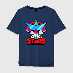 Футболка оверсайз мужская Плохиш Базз Buzz Brawl Stars, цвет: тёмно-синий