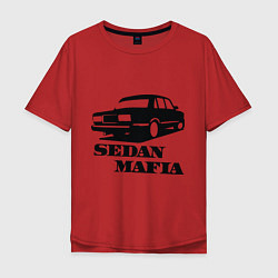 Футболка оверсайз мужская SEDAN MAFIA, цвет: красный