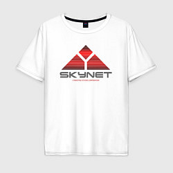 Футболка оверсайз мужская Skynet, цвет: белый