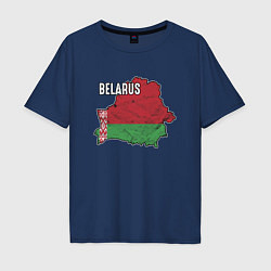 Мужская футболка оверсайз Belarus Map