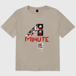 Футболка оверсайз мужская 4MINUTE HATE, цвет: миндальный