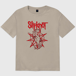 Футболка оверсайз мужская Slipknot Slip Goats Art, цвет: миндальный
