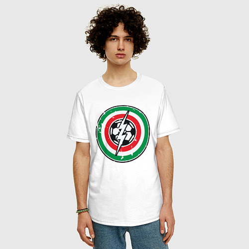 Мужская футболка оверсайз Italy Power / Белый – фото 3