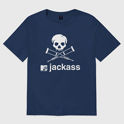 Футболка оверсайз мужская Jackass, цвет: тёмно-синий