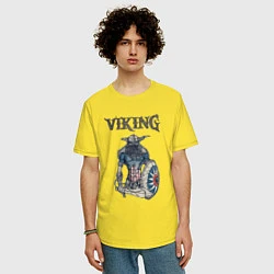 Футболка оверсайз мужская Викинг Viking Воин Z, цвет: желтый — фото 2