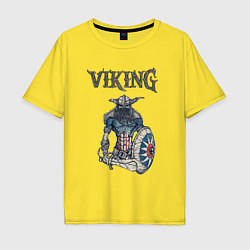 Футболка оверсайз мужская Викинг Viking Воин Z, цвет: желтый