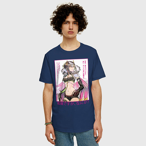 Мужская футболка оверсайз Да, я паук, и что?аниме / Тёмно-синий – фото 3