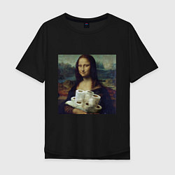 Футболка оверсайз мужская Mona lisa, цвет: черный