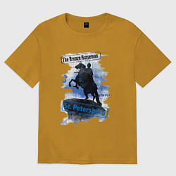 Футболка оверсайз мужская The Bronze Horseman, цвет: горчичный