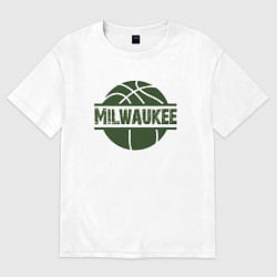Футболка оверсайз мужская Milwaukee Ball, цвет: белый