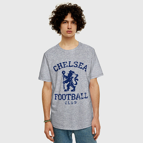 Мужская футболка оверсайз Chelsea FC: Lion / Меланж – фото 3