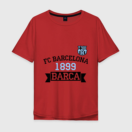 Мужская футболка оверсайз Barca 1899 / Красный – фото 1