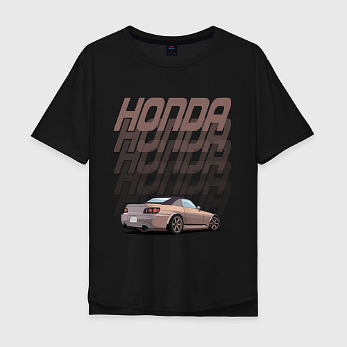 Мужская футболка оверсайз Honda S2000 / Черный – фото 1