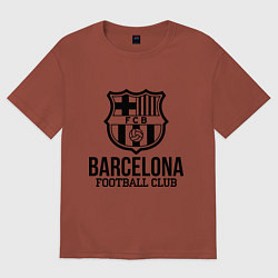 Футболка оверсайз мужская Barcelona FC, цвет: кирпичный