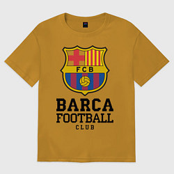 Футболка оверсайз мужская Barcelona Football Club, цвет: горчичный