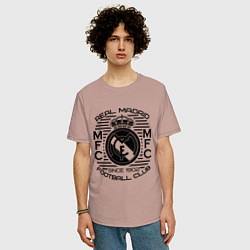 Футболка оверсайз мужская Real Madrid MFC, цвет: пыльно-розовый — фото 2