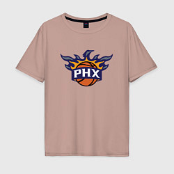 Футболка оверсайз мужская Phoenix Suns, цвет: пыльно-розовый