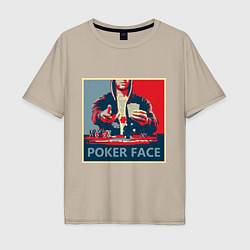 Мужская футболка оверсайз Poker face