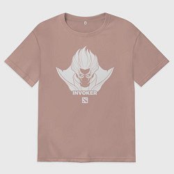 Футболка оверсайз мужская Invoker из Доты 2, цвет: пыльно-розовый