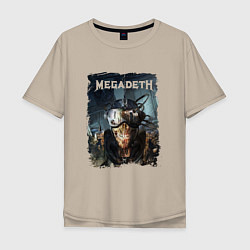 Футболка оверсайз мужская Megadeth Poster Z, цвет: миндальный