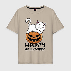 Мужская футболка оверсайз Kitten & Pumpkin