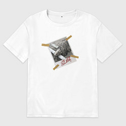 Футболка оверсайз мужская Я видел SCP 682!, цвет: белый