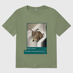 Футболка оверсайз мужская Шлёпа, цвет: авокадо