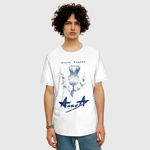 Мужская футболка оверсайз Стать Севера - АлисА / Белый – фото 3