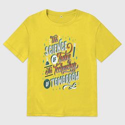 Футболка оверсайз мужская Наука сегодня, цвет: желтый