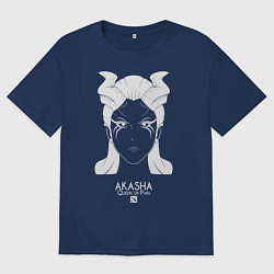 Футболка оверсайз мужская Акаша из Доты 2, цвет: тёмно-синий
