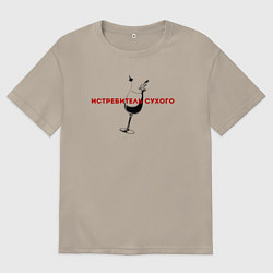 Футболка оверсайз мужская Истребитель сухого, цвет: миндальный