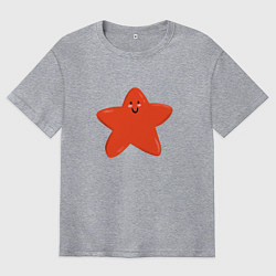 Футболка оверсайз мужская Звезда, цвет: меланж