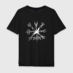 Футболка оверсайз мужская VEGVISIR РУНЫ RUNES Z, цвет: черный