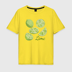 Футболка оверсайз мужская Lime, цвет: желтый