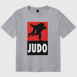 Футболка оверсайз мужская Judo, цвет: меланж
