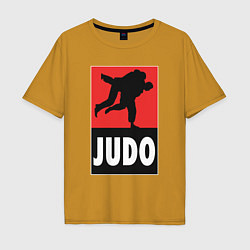 Футболка оверсайз мужская Judo, цвет: горчичный
