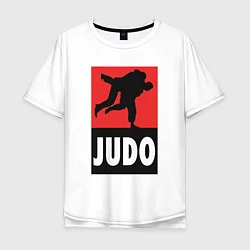 Футболка оверсайз мужская Judo, цвет: белый